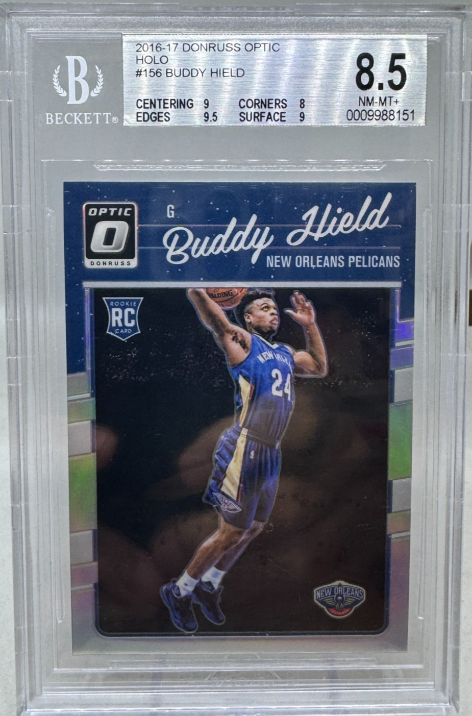 Buddy Hield 2016-17 Panini Donruss Optic Holo Silver Prizm Rookie BGS 8.5 RC