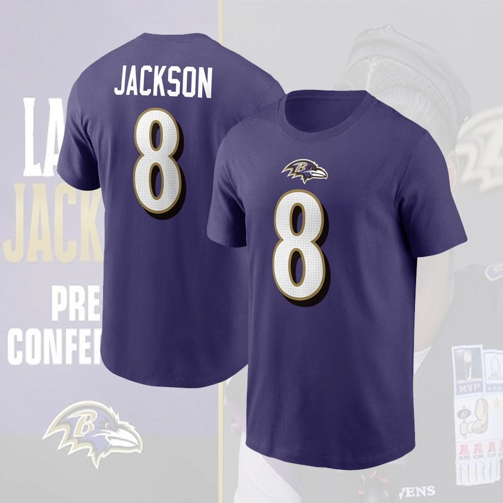 Lamar Jackson #8 Baltimore Player 2025 Name & Number Gift For Fans