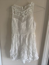 Forever 21 Lace White Mini Dress Sleeveless Women’s Graduation 2016