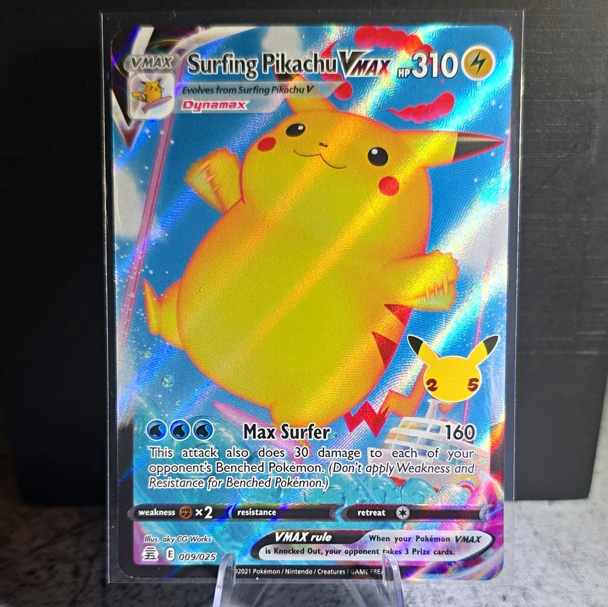 25+ Surfing Pikachu VMAX 009/025 Celebrations for sale | Updated