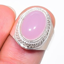 Pink Rose Quartz Gemstone Handmade 925 Sterling Silver All Size Ring For Gift