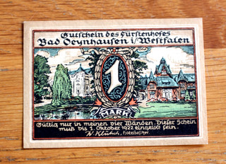 1Mk.Kompl.W.Klütsch Hotel "Fürstenhof" Oeynhausen Bad/Wfl
