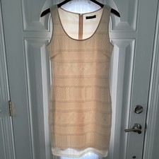 GUESS EUC Cream Textured Dress Women’s Size 8