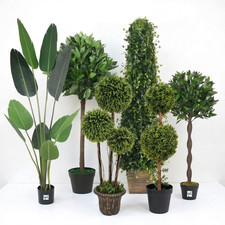 Natural Artificial Tree Premium Fake Plant in Pot Indoor Outdoor Home Decoration