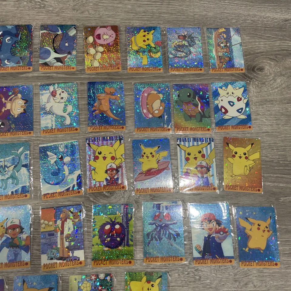 Pokemon Vintage Pocket Monsters Vending HOLO Prism Stickers (36 Cards) Laser - Image 3 of 4