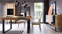 Hochwertes Wohnzimmer MöBel Set Vitrine + Esstisch + Sideboard Kommode Kommoden