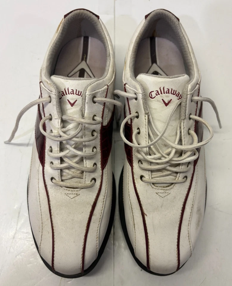 Selim fino feminino Callaway Golf Savory Comfort W415-31 branco/vermelho tamanho 7,5 - Imagem 3 de 4