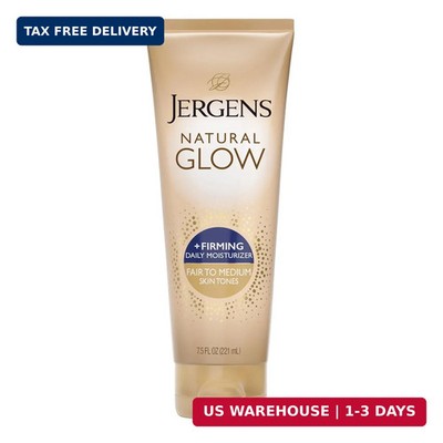 Jergens Natural Glow +Firming Self Tanner Body Lotion, Fair to Medium Skin Tone,