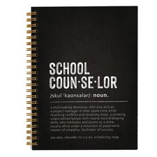 Tizzer School Counselor Definition Lined Hardcover College Ruled IN Blue