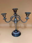 Vintage Ianthe Candelabra Silverplated 3 Candle Holder 25cm 10" Tall England