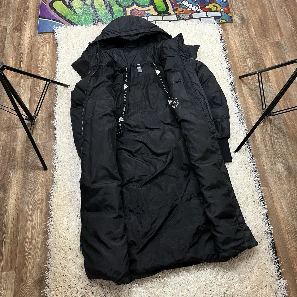 Adidas куртка на Stella McCartney TrueNature длинный с подкладкой пальто черный размер XS Wome - Изображение 3 из 4