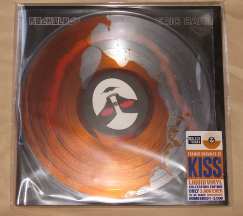 Low Number 31/3000 Eric Carr from KISS: Rockology Orange Liquid Vinyl RSD 2025