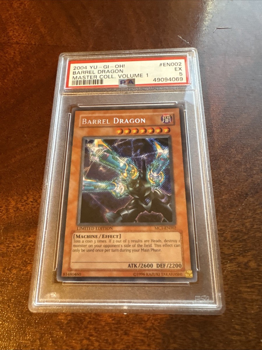 Yu-Gi-Oh 2004 Barrel Dragon Limited Edition MC1-EN002 Secret Rare