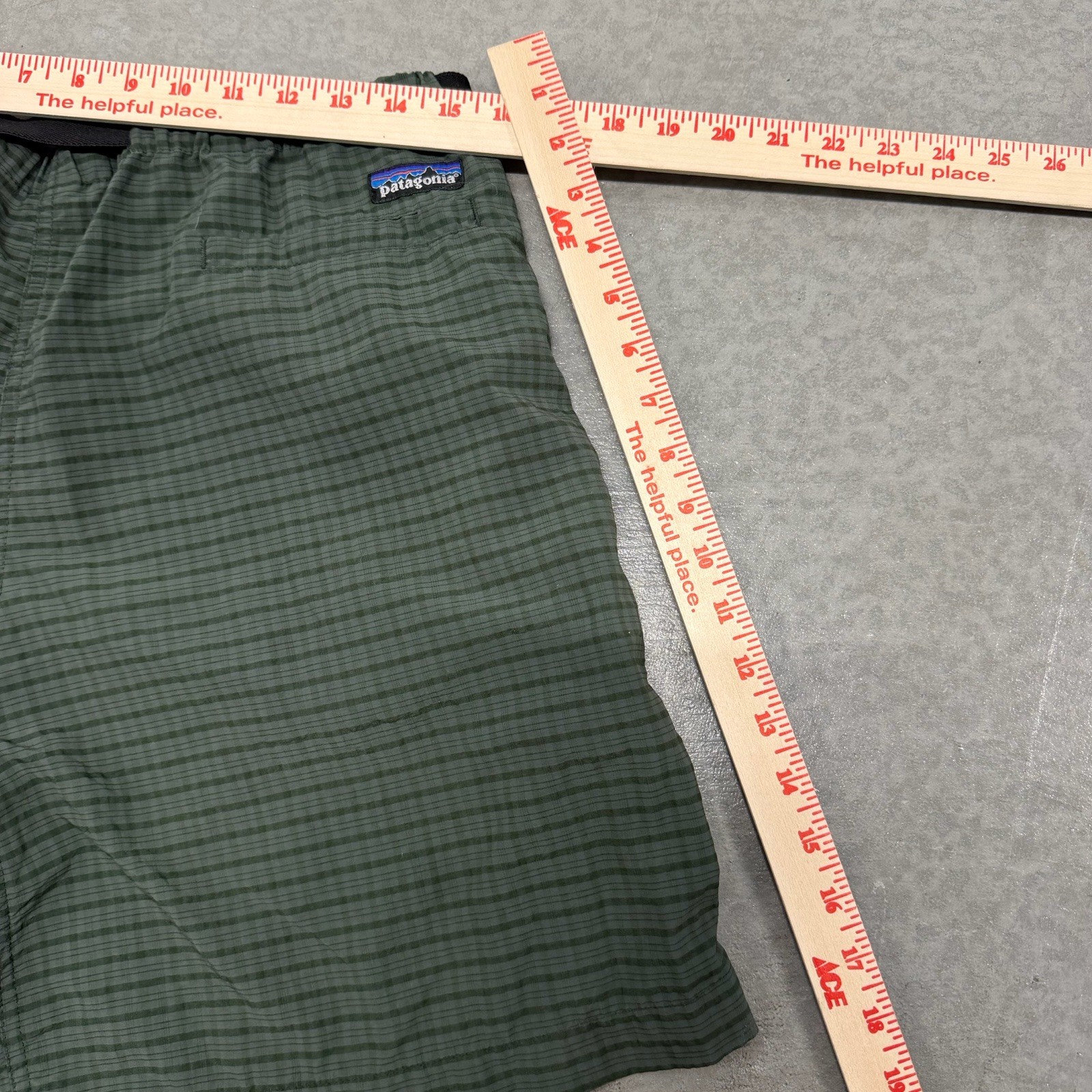 Vintage 90s Patagonia River Shorts Size L 1997 Rare Color Green Swim Trunks Rare image 9