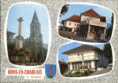 Bons-en-Chablais Monument Eglise Restaurant
