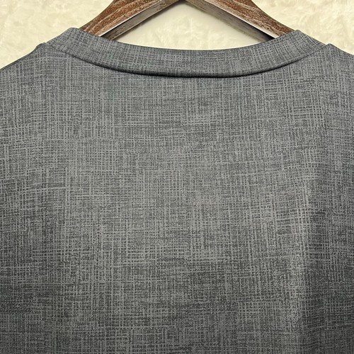 Lululemon Mens Polo Shirt Sz L Gray Striped Short Sleeve Collared Performance - Picture 6 of 9