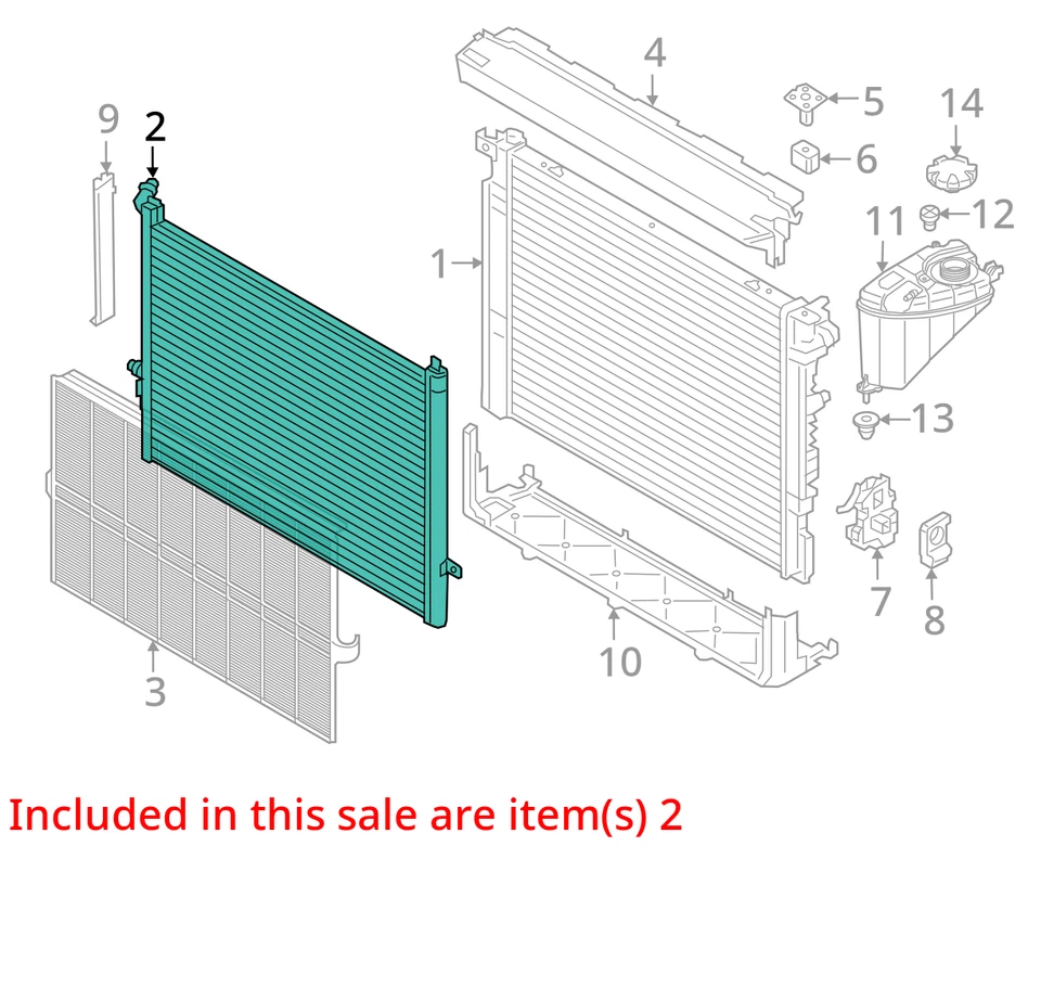 Основная передняя часть радиатора подходит для BMW 740i 794220 16-21 годов выпуска - Изображение 3 из 4