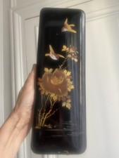 Boîte Fin XIX Début XX Japon Laque Noire Et Décor Maki E Époque Meji