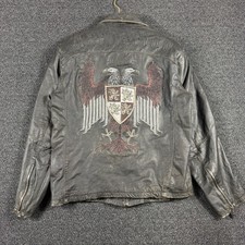 VTG Affliction Leather Jacket Mens L Limited ...