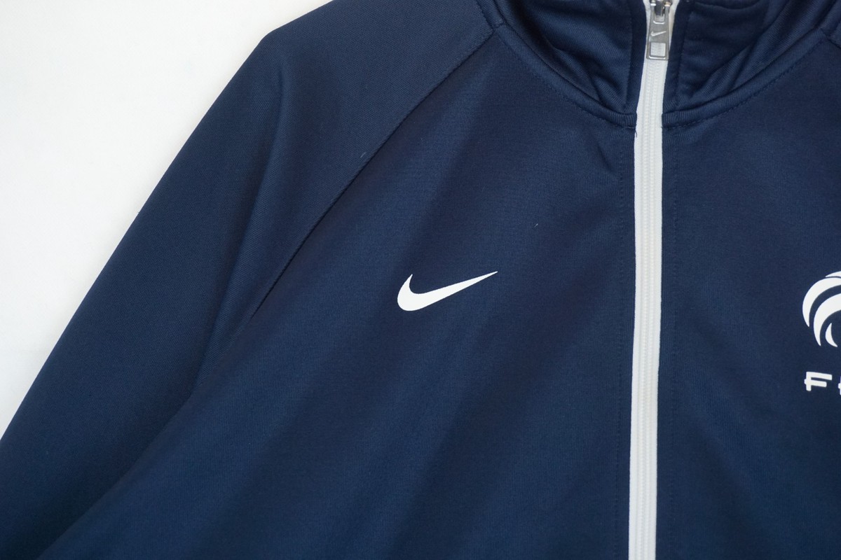 Nike FFF France Navy Blue Track Jacket Men's Size XL | eBay
