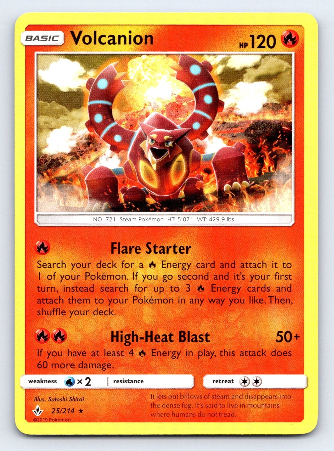 Volcanion Rare XY - Steam Siege 25/114 NM