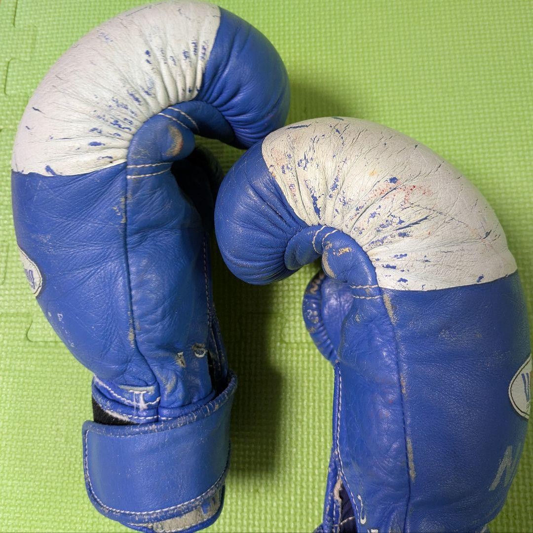 Winning Boxing Gloves 10oz Blue Old Amateur Model Japan Used
