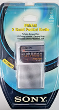 Vintage Sony ICF-S10MK2 2 Band Pocket AM/FM Radio 1996 New Open Package/Taped