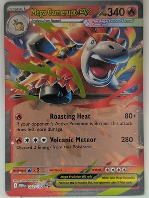 Mega Camerupt ex 022/132 Me01: Mega Evolution Holo