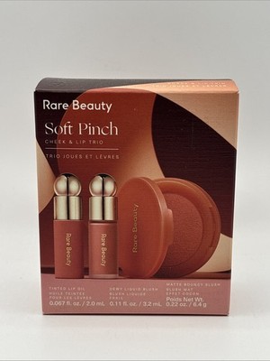 rare beauty soft pinch cheek & lip trio lip oil & blush 3 pc Travel Set New