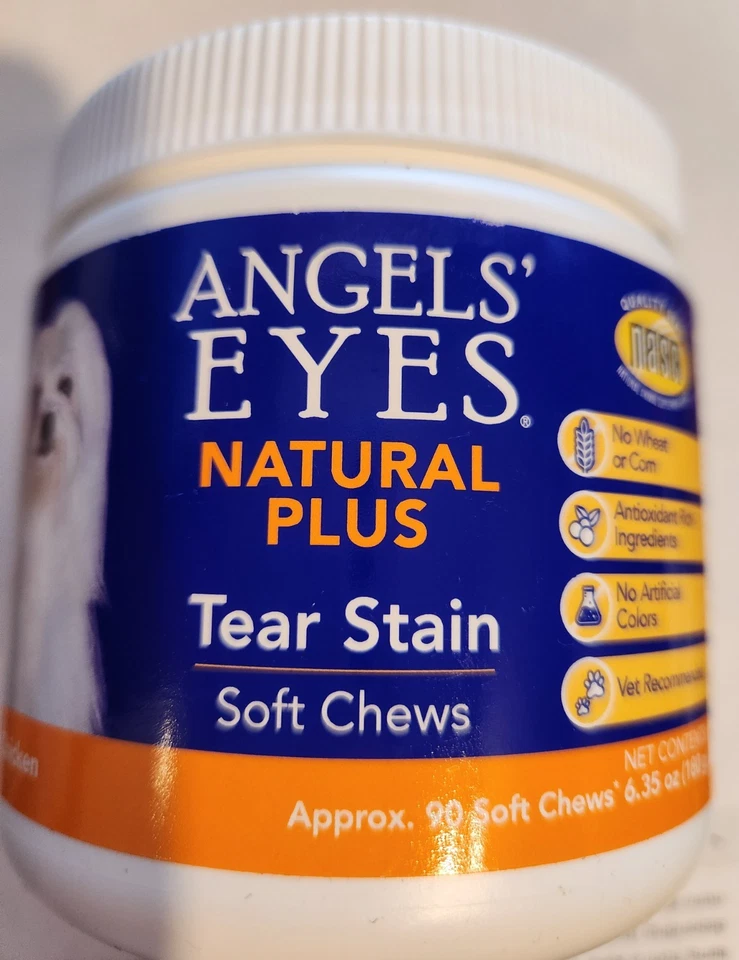 2 x Angels' Eyes Natural Plus Tear Stain Soft Chews Chicken Flavored 90 each can - Image 2 of 4