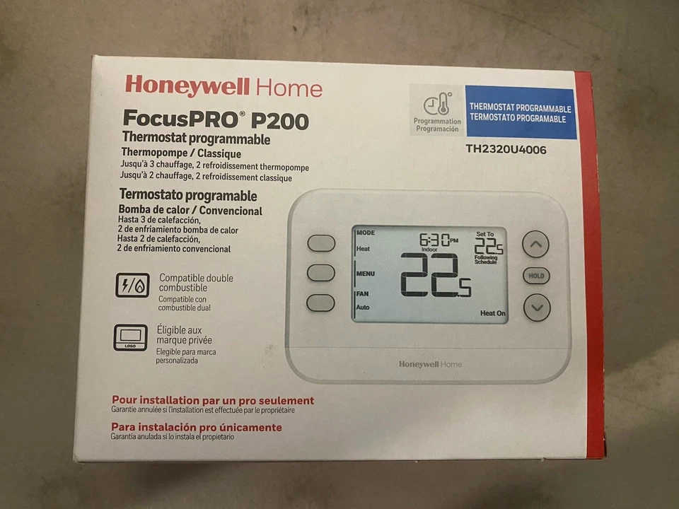 Honeywell Home TH2320U4006 FocusPRO P200 Programmable Thermostat - Image 2 of 2