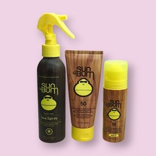 Sun Bum Premium Sunscreen Tanning Oil, Roll-On, Moisturizing Lotion Set