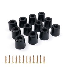 Antrader 12Pcs Rubber Round Table Chair Furniture Feet Leg Pads Conical Reces...