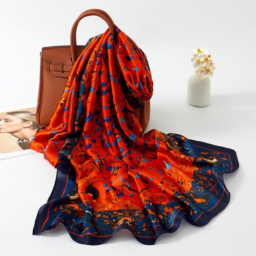 Silk Scarf Head scarf Fashion Scarves Long Lightweight Sunscreen Shawls for W... - Picture 6 of 6