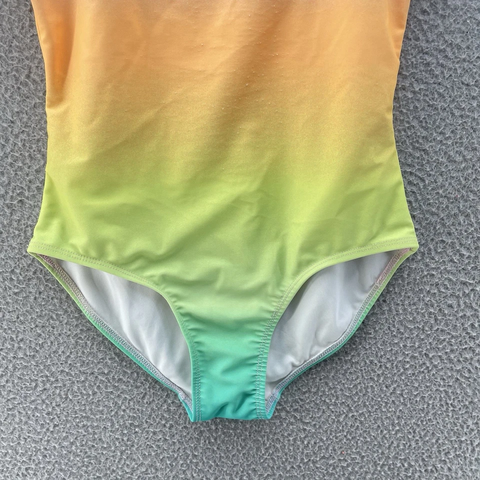 Antiguo Traje de Baño Azul Marino Niñas Grande Arco Iris Ombre Elastizado Rendimiento Una Pieza * Foto 4 de 4