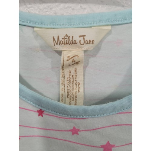Matilda Jane Girls 4 Winter Dreamscape Top Long Sleeve Christmas Green #4 - Picture 3 of 5