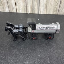VTG 1991 ERTL Diecast Texaco The Texas Company Petroleum Horse Wagon Coin Bank