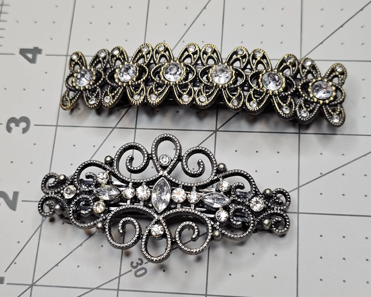 Silver Barrettes for Women for sale - eBay display picture 1
