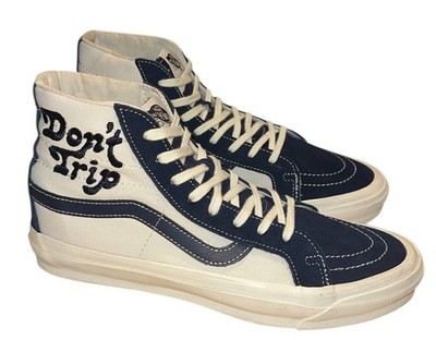 Vans OG SK8-HI LX Free & Easy Don t Trip Navy Dress Blue Marshmallow White 10.5