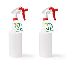 Heavy Duty 32oz Plastic Spray Bottles for Cleaning - Large Empty Industrial B...