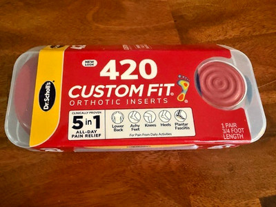 Dr. Scholl s CF420 Custom Fit Orthotics 3/4 Length Arch Support Brand New