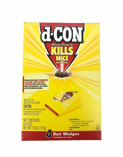 (12) dCON 1920000948 4 pk 6oz MOUSEPRUFE II MICE BAIT for sale online