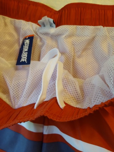 Costume da bagno uomo Mission Ridge nuovo con etichetta foderato/cravatta taglia XL rosso nero grigio bianco - Foto 4 di 5