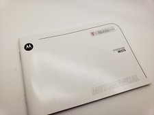 New Old Stock Motorola W375 English User Guide Manual T-Mobile Branded