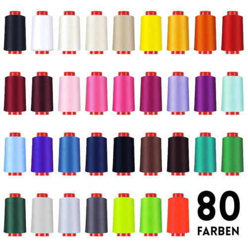 Overlockgarn in 80 Farben, 4000 m Konen, Industriequalität, Nähgarn No 120 - Afbeelding 1 van 90