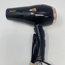 Baby Bliss Black Rose Gold Retractable Cord 2 Prong Plug. Not Tested