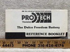 1977 Vtg Pro Tech Training Delco Freedom Battery Reference Booklet Chevrolet 