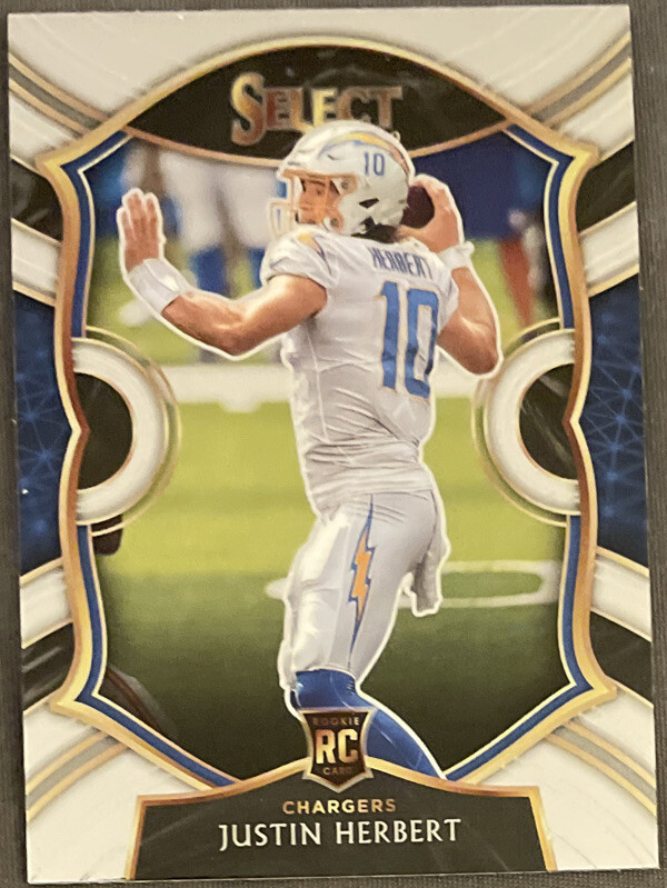 2020 Panini Select Justin Herbert RC Concourse Level Rookie #44 Chargers!