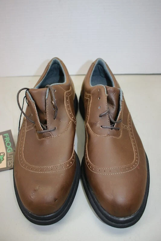 Zapatos de golf Florsheim Frog Lites talla 9,5 M tacos cuero marrón PGA NUEVOS CON ETIQUETAS para hombre Foto 2 de 4