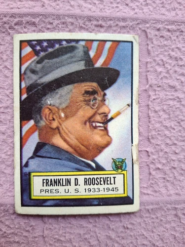 1952 TOPPS LOOK N SEE #1 FRANKLIN ROOSEVELT edge nick   FR